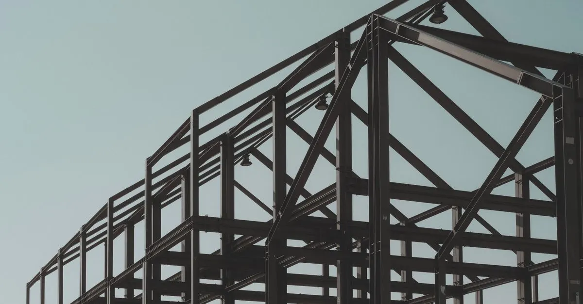 A steel frame under construction, for rebuilding a Revit library against a clean standard