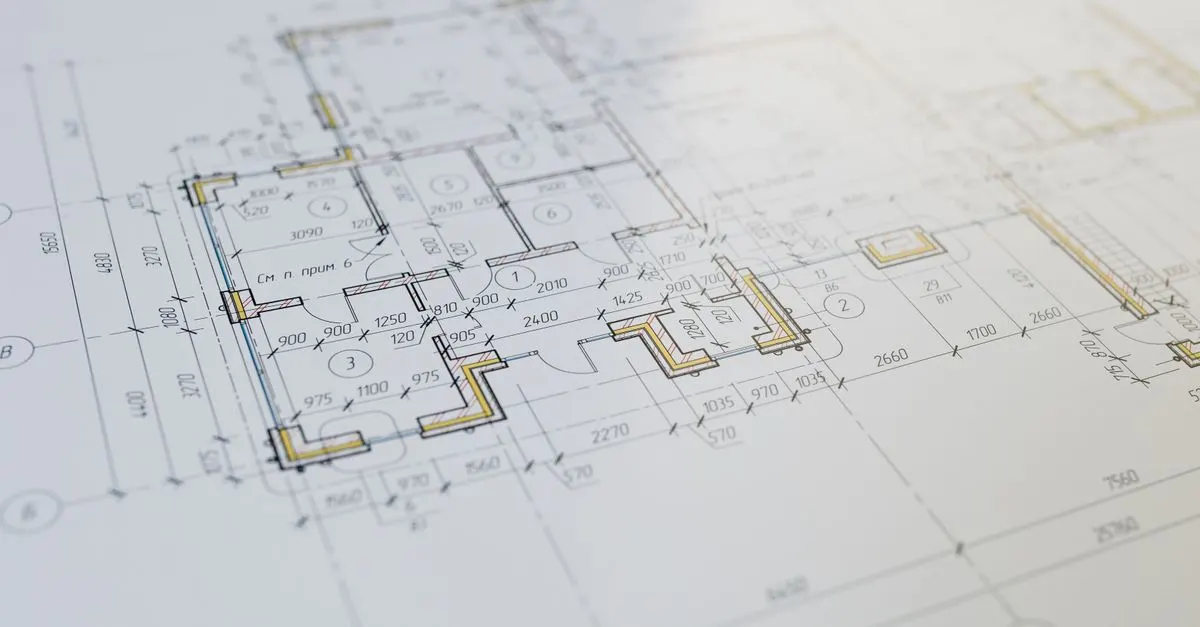 An architectural drawing with a dimensioned floor plan, for a piece on Revit library optimization